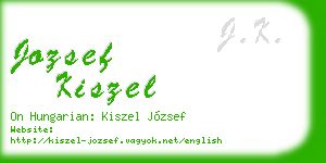 jozsef kiszel business card